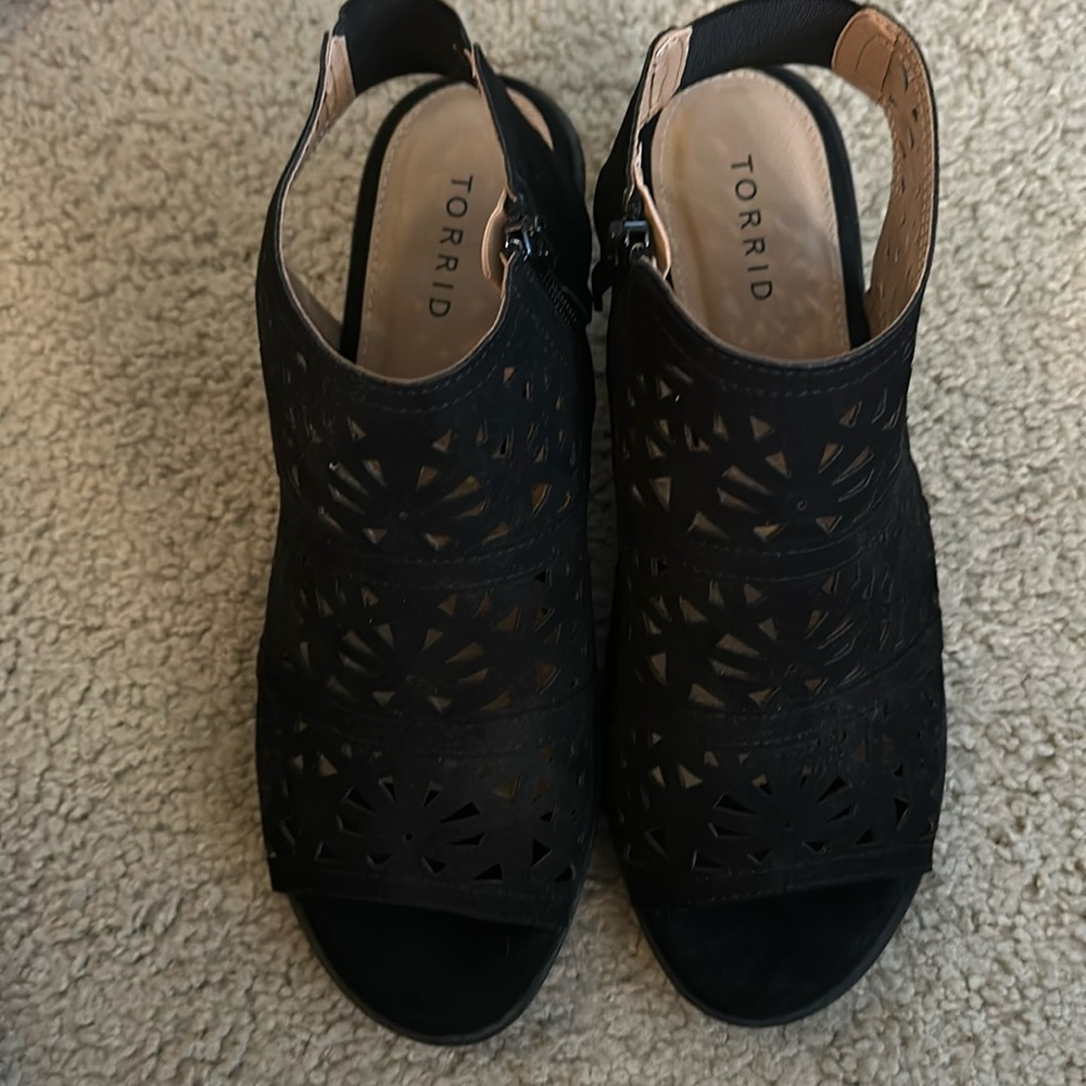Torrid Black Heeled Sandals
